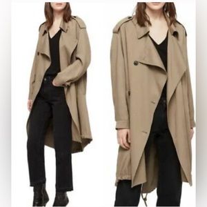 All Saints Mac Trench Coat (XS - taupe)